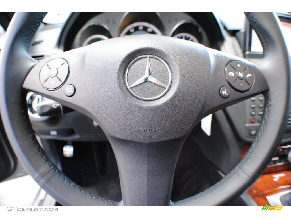 2011 Mercedes-Benz C 300 Sport 4Matic Black Steering Wheel Photo #68623580