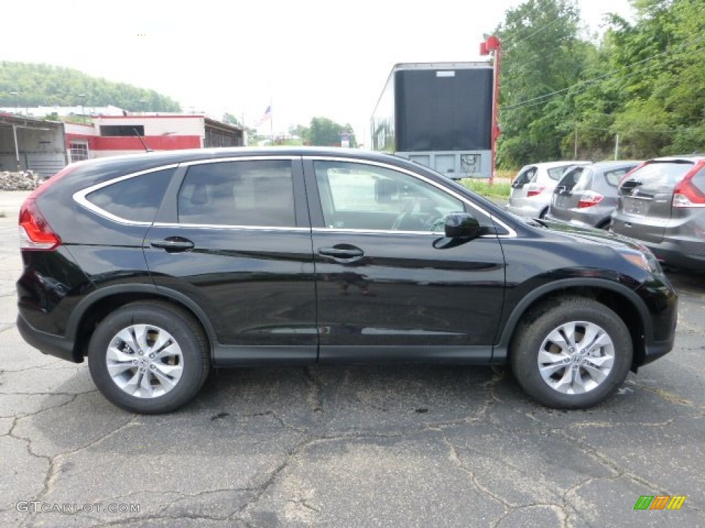 2012 CR-V EX 4WD - Crystal Black Pearl / Black photo #5