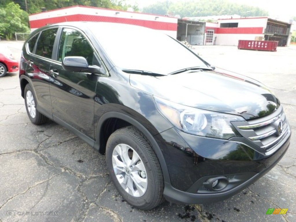 2012 CR-V EX 4WD - Crystal Black Pearl / Black photo #6