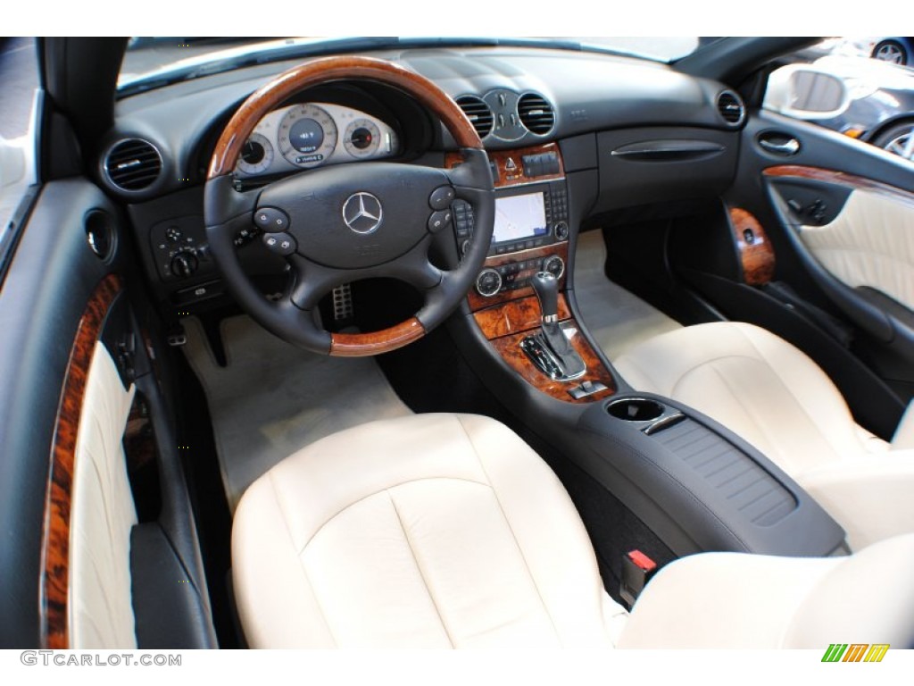 Black/Stone Interior 2009 Mercedes-Benz CLK 350 Cabriolet Photo #68623932