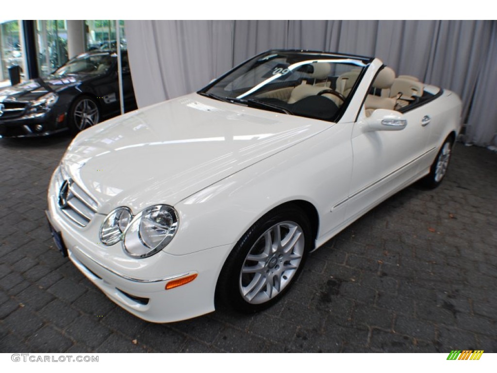 Arctic White 2009 Mercedes-Benz CLK 350 Cabriolet Exterior Photo #68623944