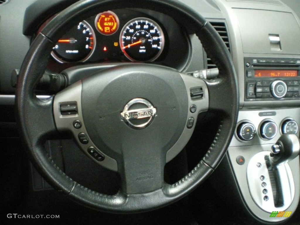 2011 Nissan Sentra 2.0 SR Charcoal Steering Wheel Photo #68624891