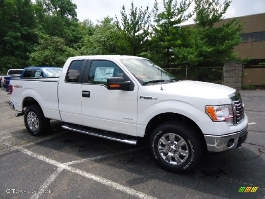 2012 F150 XLT SuperCab 4x4 - Oxford White / Pale Adobe photo #1