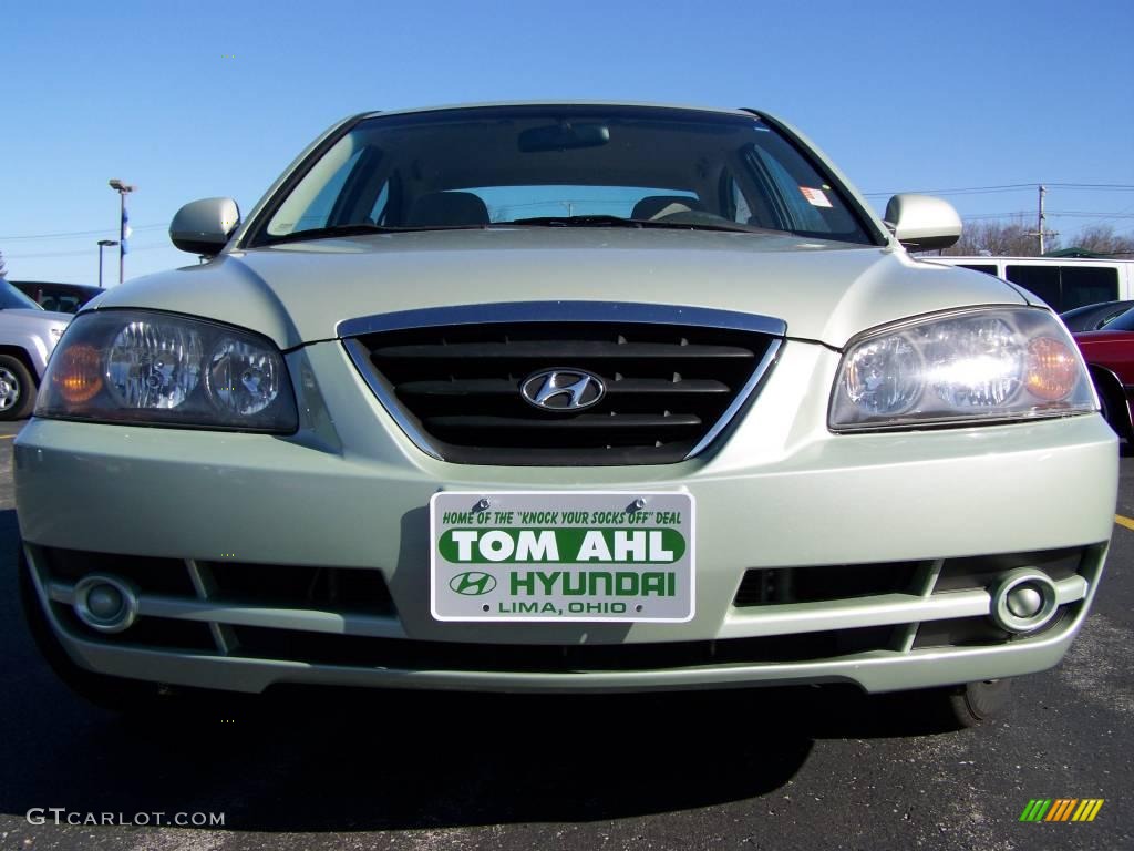 2004 Elantra GLS Sedan - Sea Shell Green / Beige photo #2