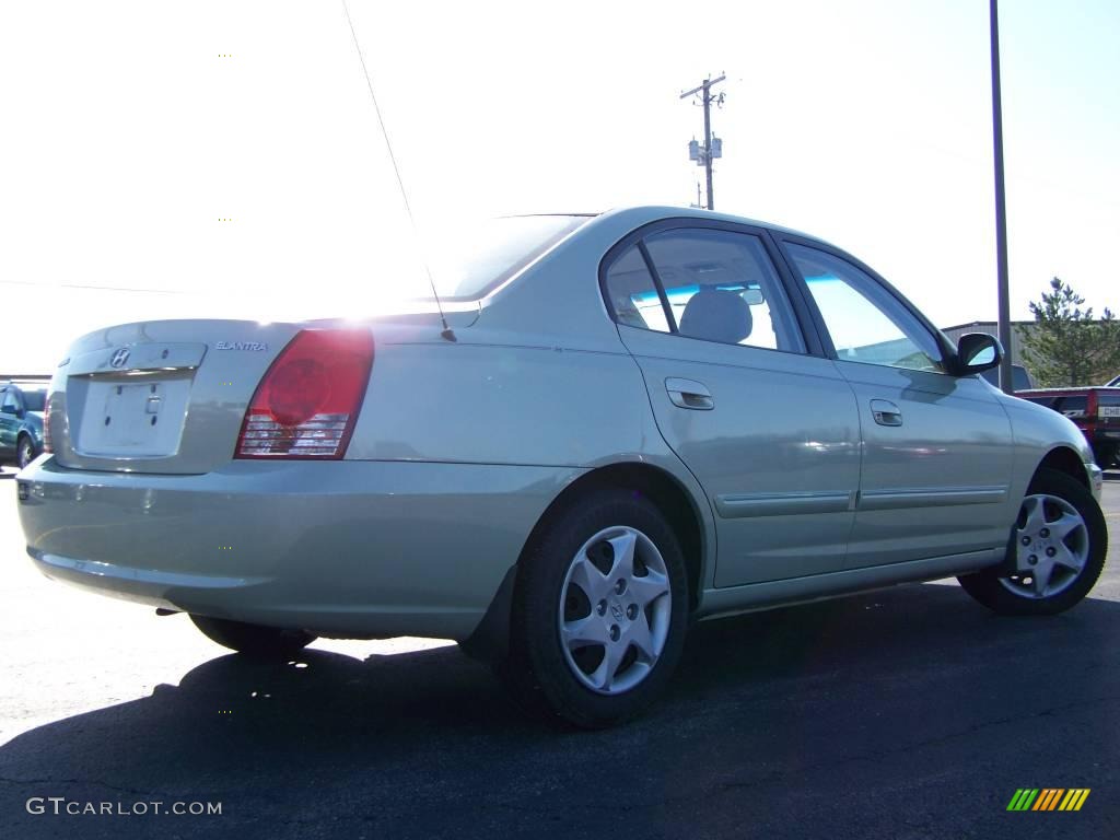 2004 Elantra GLS Sedan - Sea Shell Green / Beige photo #3