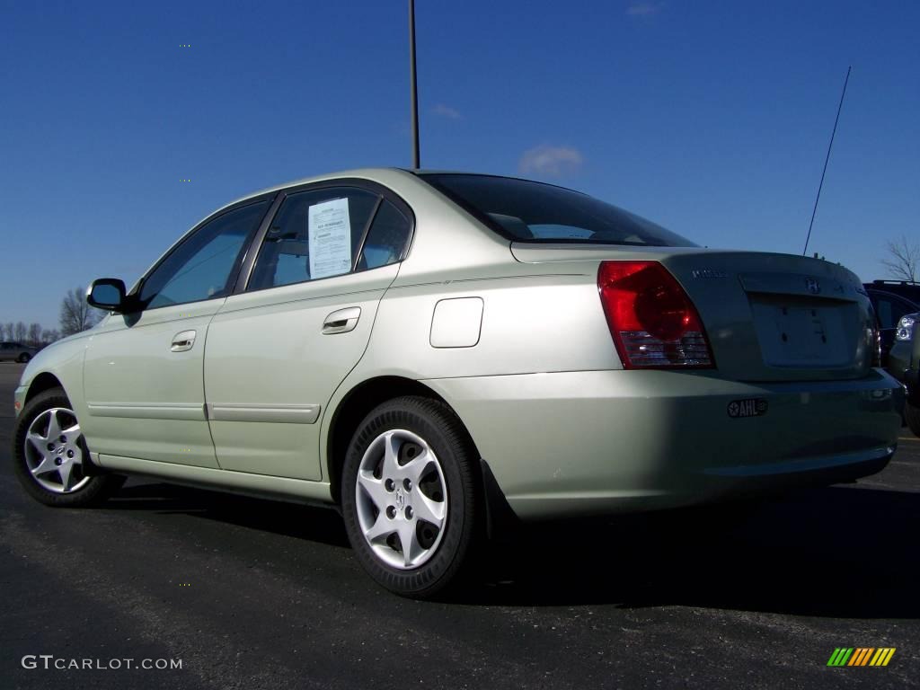 2004 Elantra GLS Sedan - Sea Shell Green / Beige photo #5