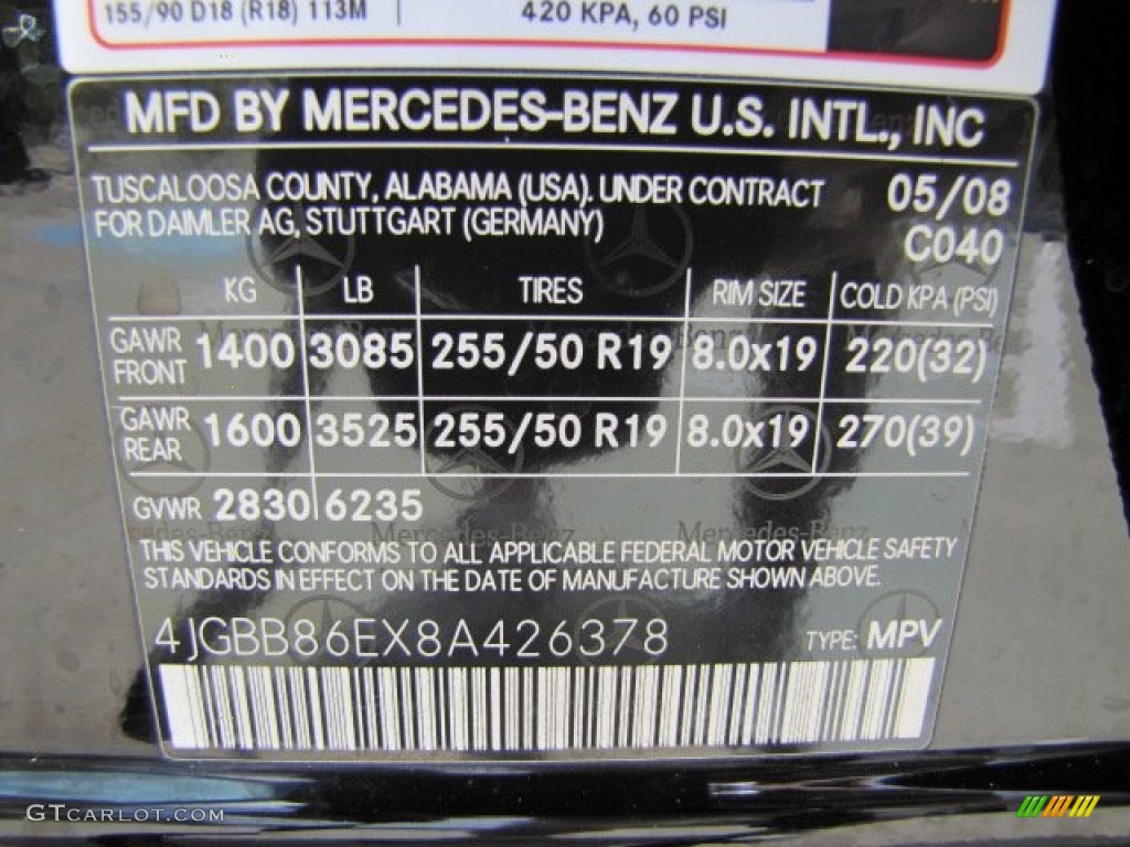 2008 ML Color Code 040 for Black Photo #68625703
