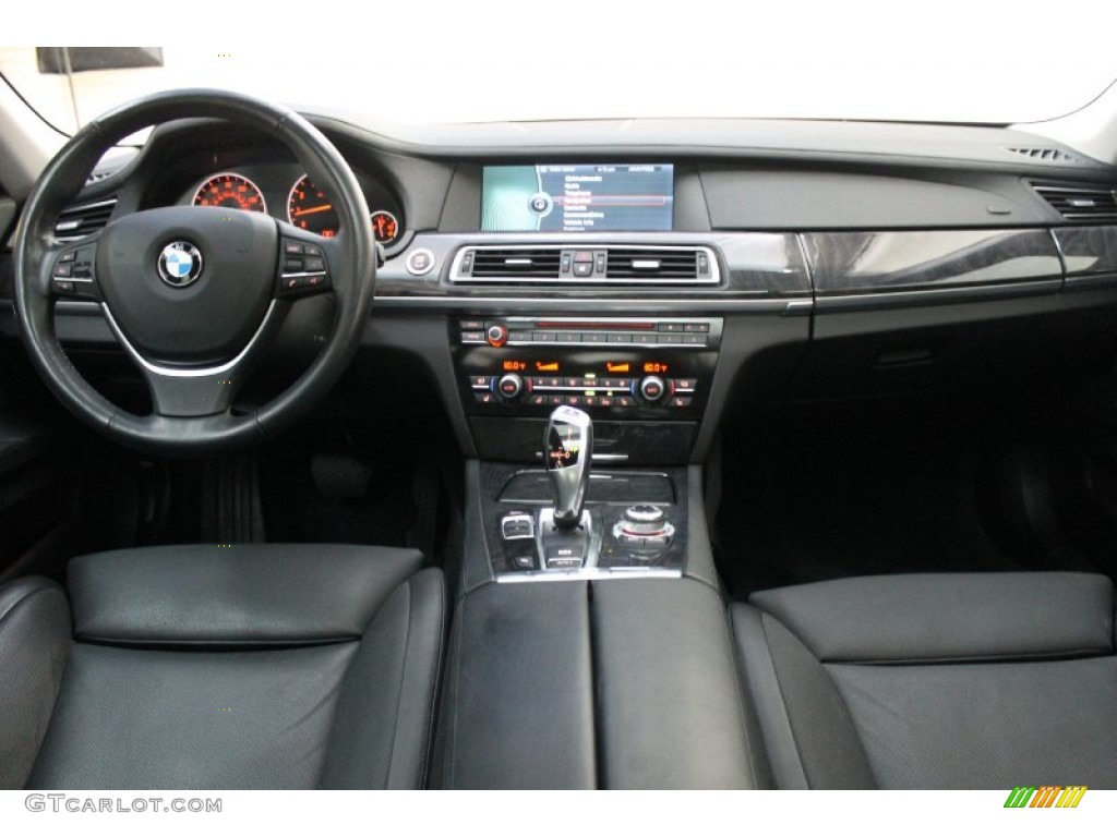 2009 BMW 7 Series 750i Sedan Black Nappa Leather Dashboard Photo #68626050