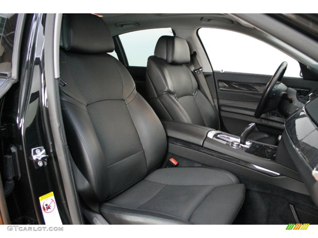 Black Nappa Leather Interior 2009 BMW 7 Series 750i Sedan Photo #68626062