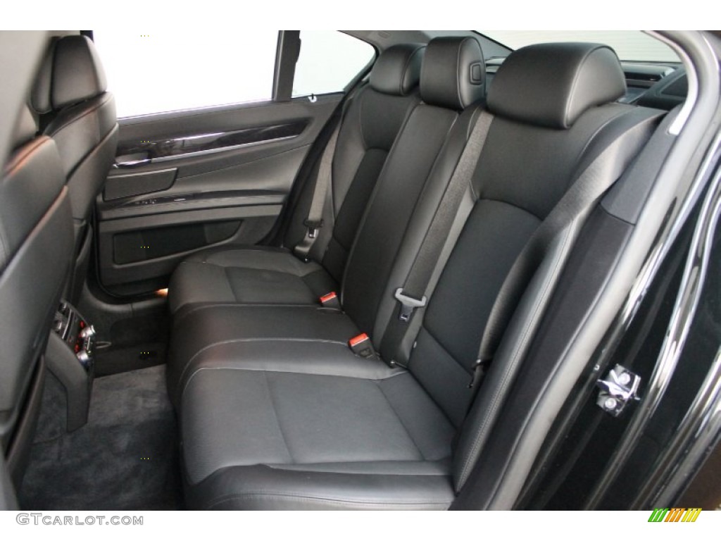 Black Nappa Leather Interior 2009 BMW 7 Series 750i Sedan Photo #68626068