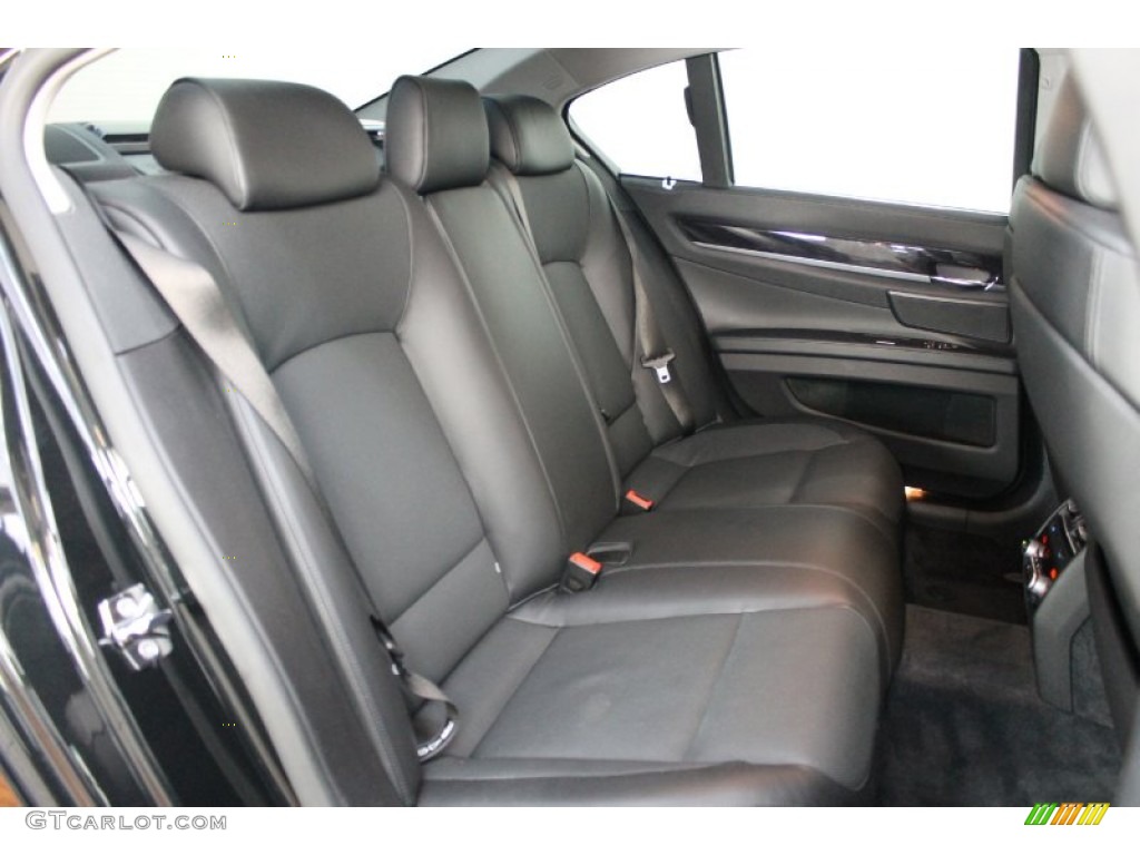 Black Nappa Leather Interior 2009 BMW 7 Series 750i Sedan Photo #68626075