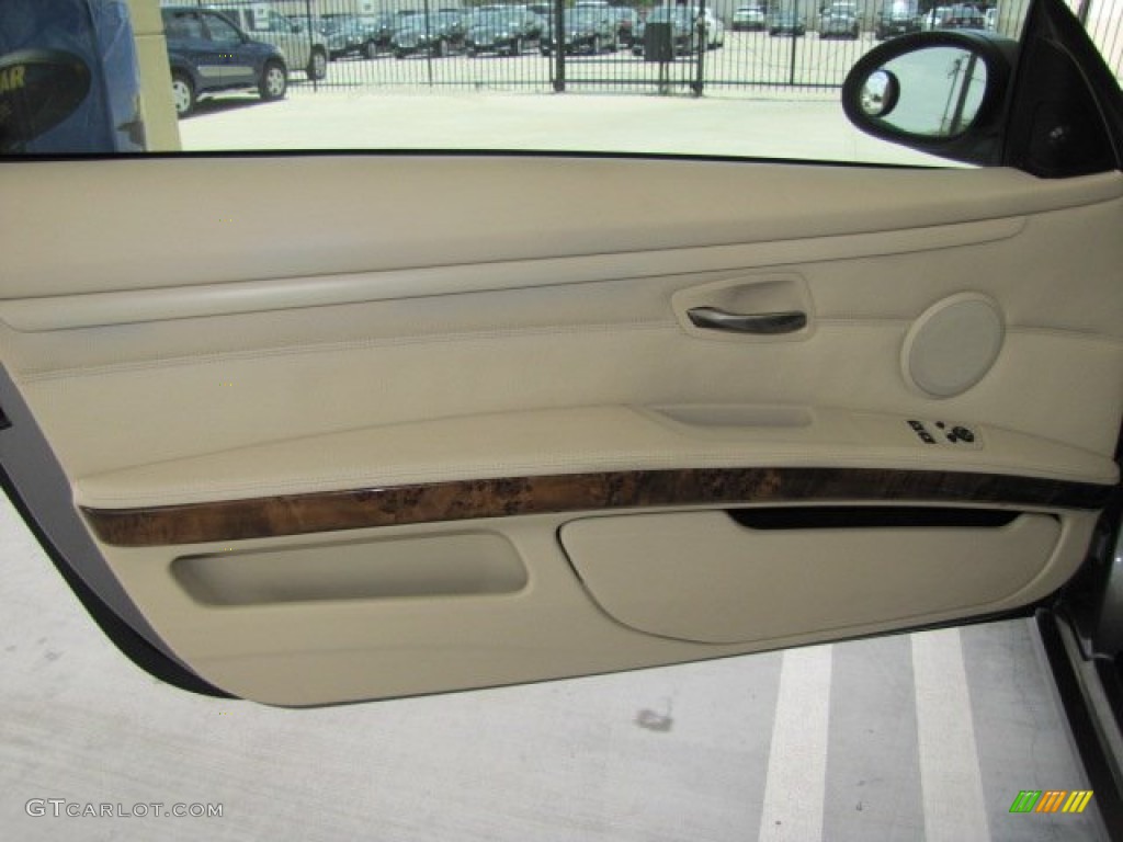 2007 BMW 3 Series 335i Coupe Cream Beige Door Panel Photo #68626193