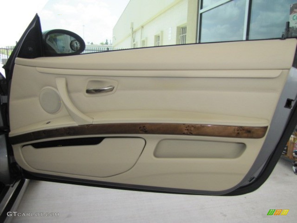 2007 BMW 3 Series 335i Coupe Cream Beige Door Panel Photo #68626198