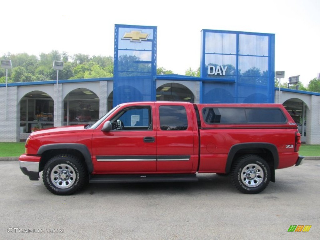 2006 Silverado 1500 Z71 Extended Cab 4x4 - Victory Red / Dark Charcoal photo #2