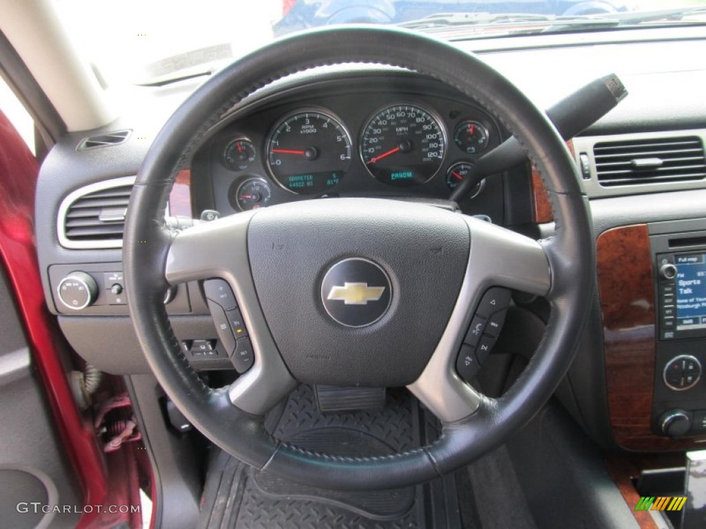 2009 Chevrolet Tahoe LTZ 4x4 Ebony Steering Wheel Photo #68626591