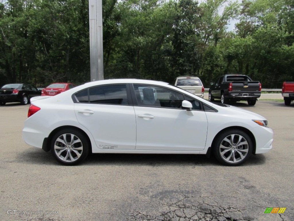 2012 Civic Si Sedan - Taffeta White / Black photo #4