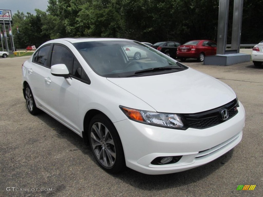 2012 Civic Si Sedan - Taffeta White / Black photo #5