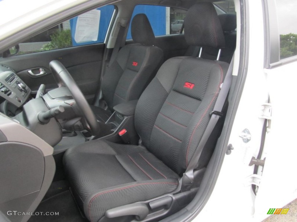 2012 Civic Si Sedan - Taffeta White / Black photo #9