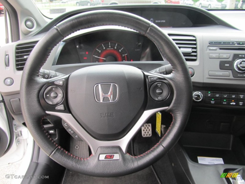 2012 Civic Si Sedan - Taffeta White / Black photo #11