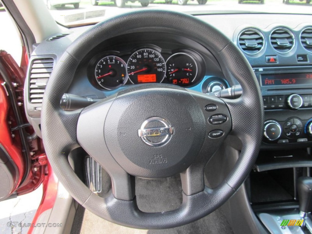 2011 Nissan Altima 2.5 S Charcoal Steering Wheel Photo #68627792