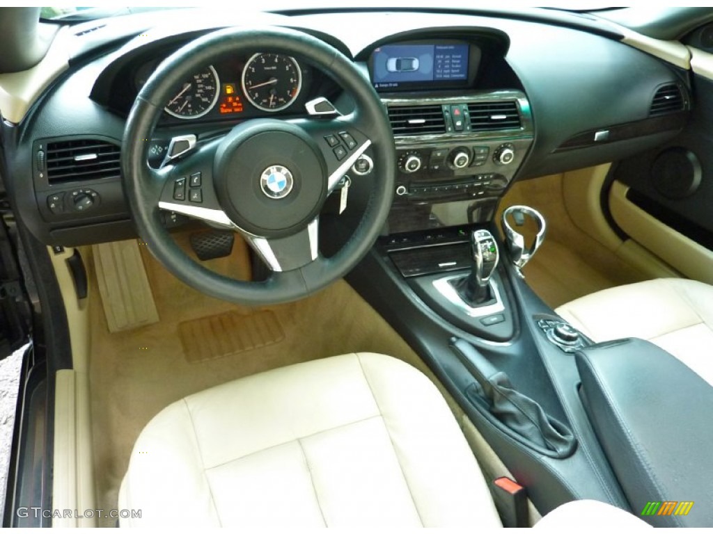 Cream Beige Dakota Leather Interior 2009 BMW 6 Series 650i Convertible  Photo #68628965 | GTCarLot.com