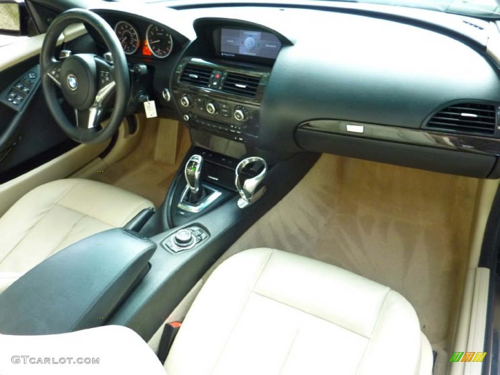 2009 BMW 6 Series 650i Convertible Cream Beige Dakota Leather Dashboard Photo #68628995