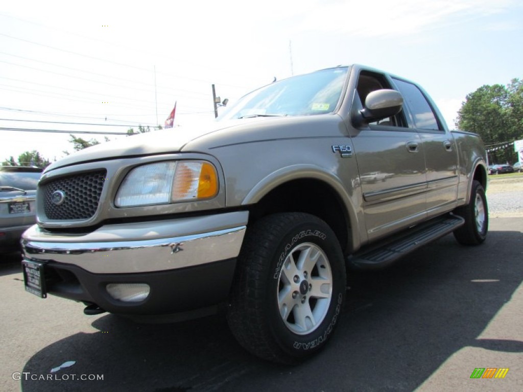 2003 F150 Lariat SuperCrew 4x4 - Arizona Beige Metallic / Medium Parchment Beige photo #1