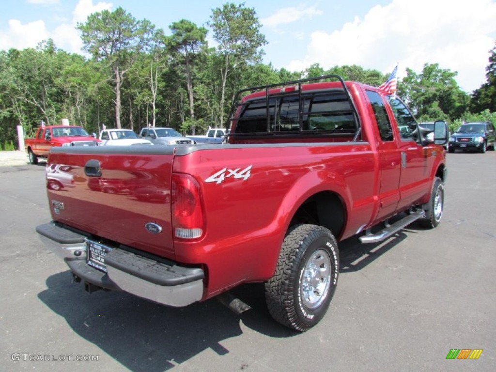 2002 F250 Super Duty XLT SuperCab 4x4 - Toreador Red Metallic / Medium Flint photo #7