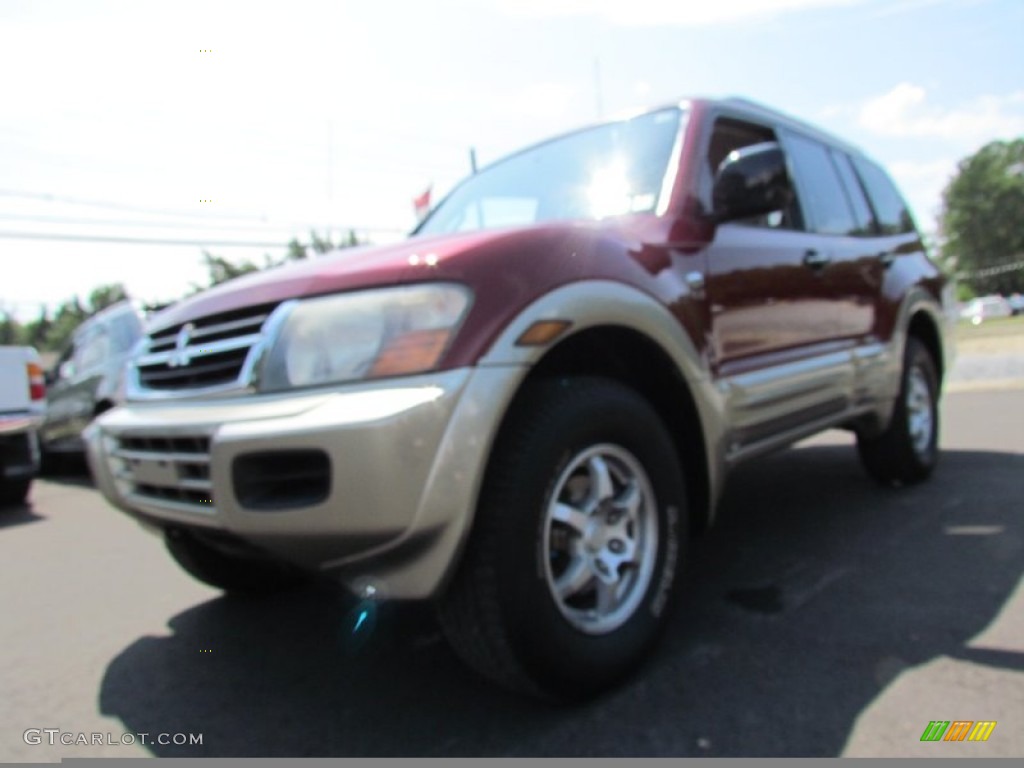 2002 Montero XLS 4x4 - Cambridge Red Pearlescent / Tan photo #1