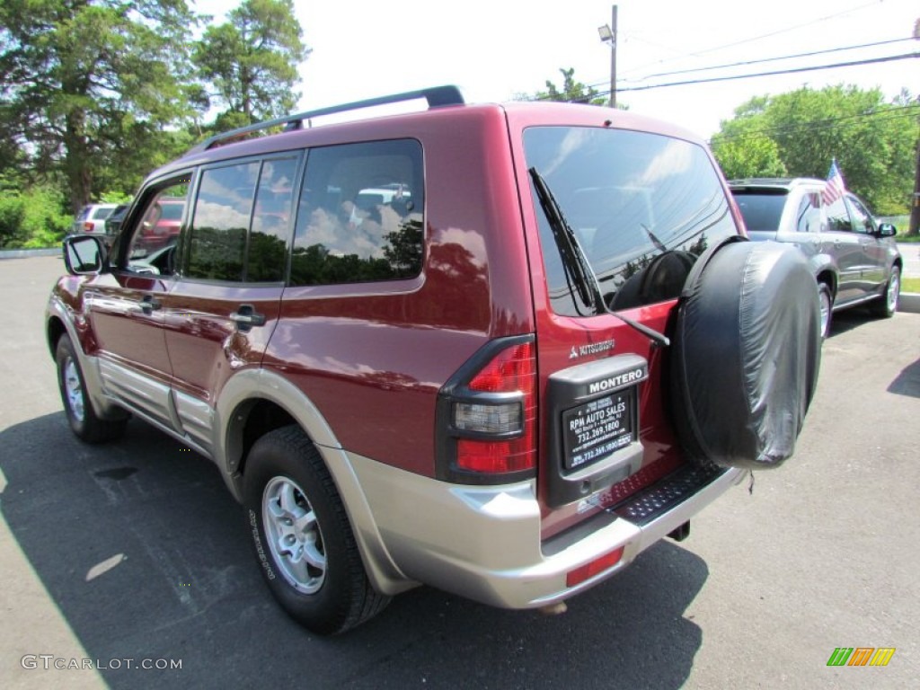 2002 Montero XLS 4x4 - Cambridge Red Pearlescent / Tan photo #11