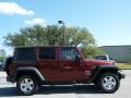 2007 Red Rock Crystal Pearl Jeep Wrangler Unlimited X 4x4  photo #6