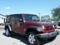 2007 Red Rock Crystal Pearl Jeep Wrangler Unlimited X 4x4  photo #7