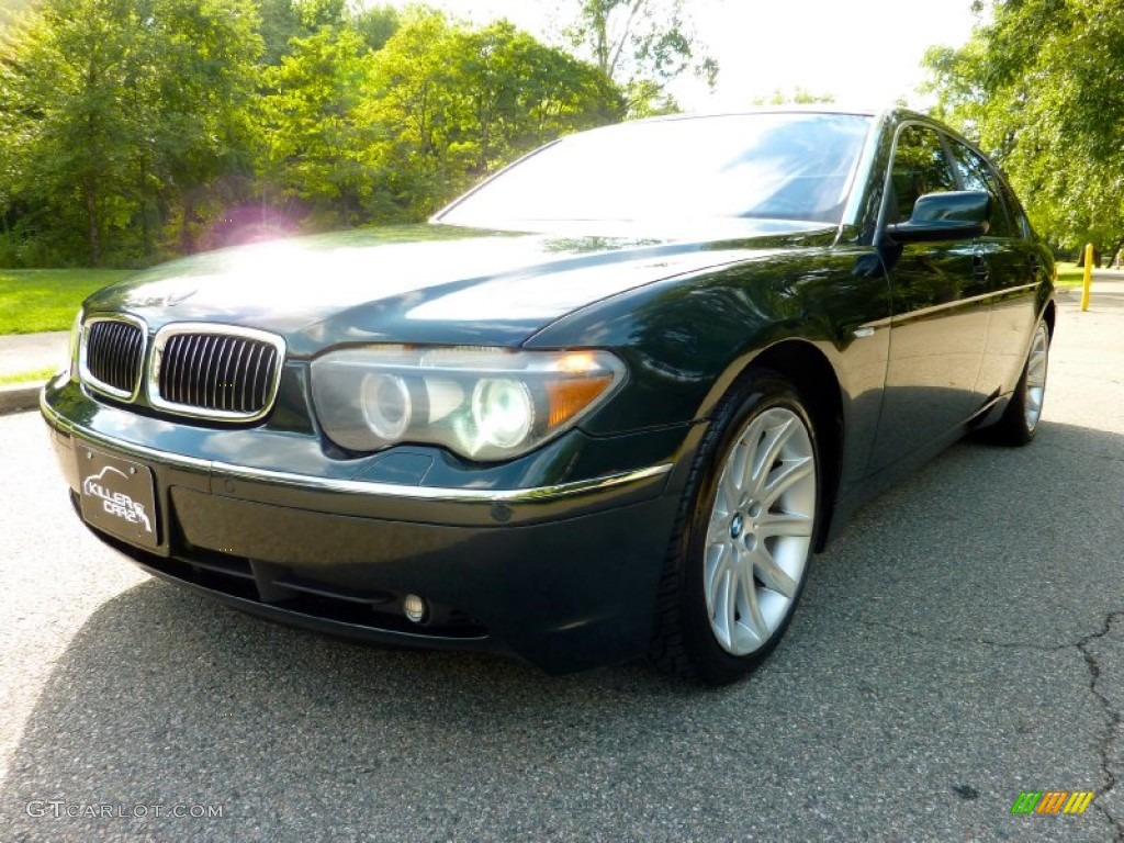 2004 7 Series 745Li Sedan - Oxford Green Metallic / Basalt Grey/Stone Green photo #3