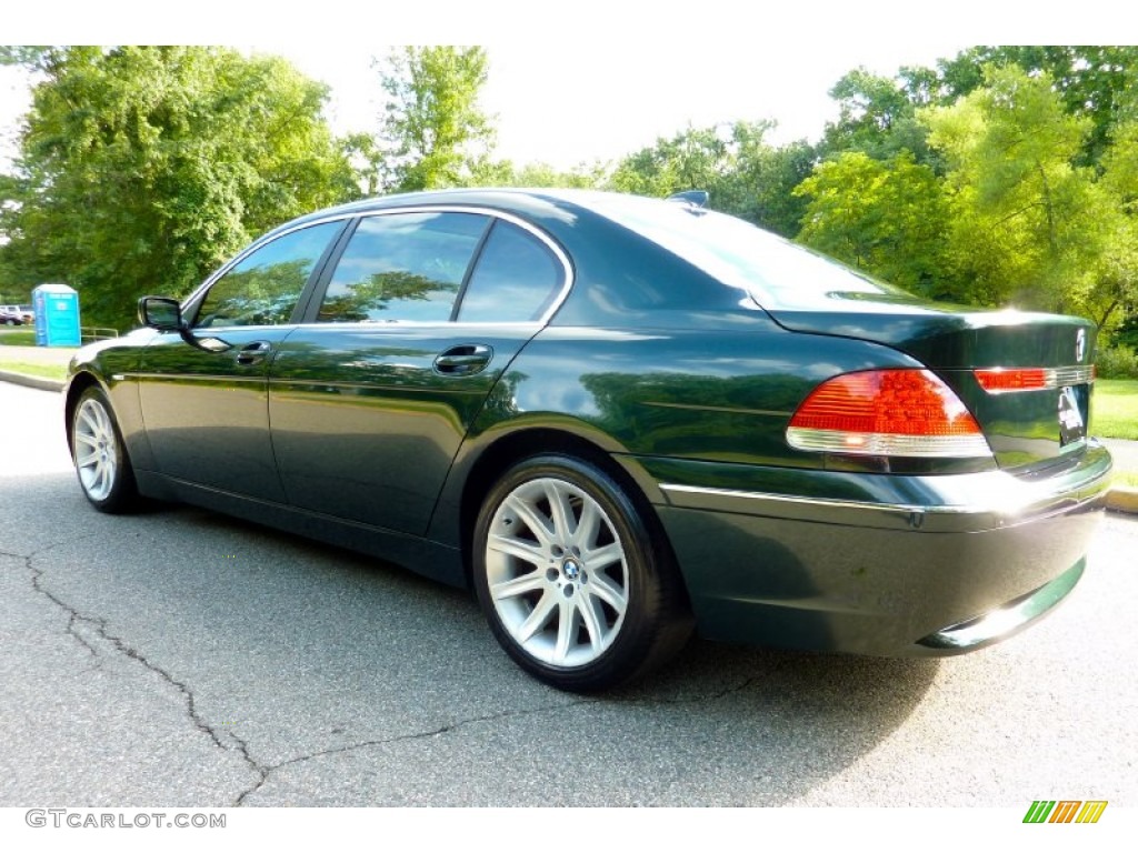 2004 7 Series 745Li Sedan - Oxford Green Metallic / Basalt Grey/Stone Green photo #5