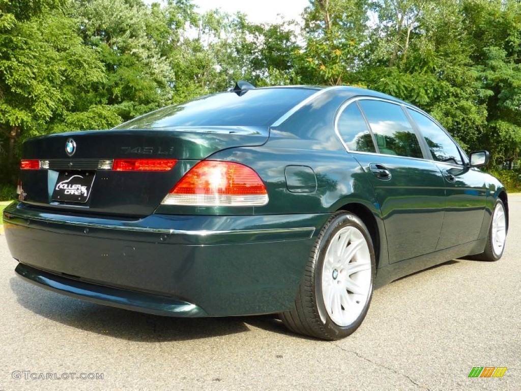 2004 7 Series 745Li Sedan - Oxford Green Metallic / Basalt Grey/Stone Green photo #11