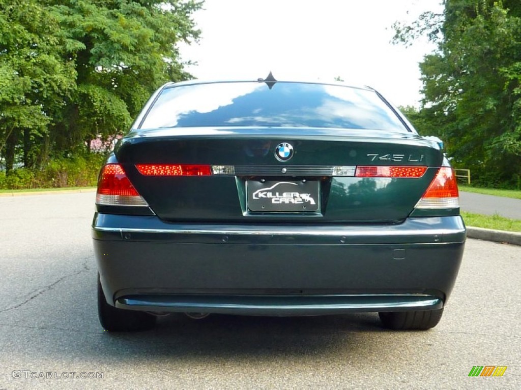 2004 7 Series 745Li Sedan - Oxford Green Metallic / Basalt Grey/Stone Green photo #16