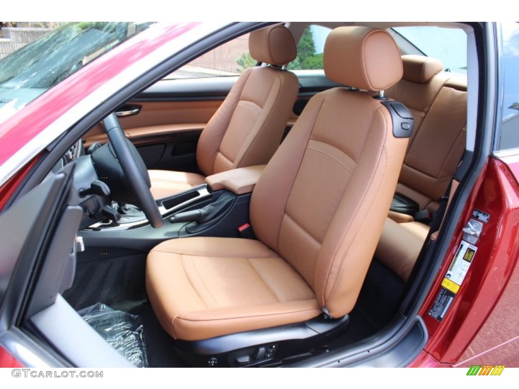 2012 3 Series 328i Coupe - Vermilion Red Metallic / Saddle Brown photo #12