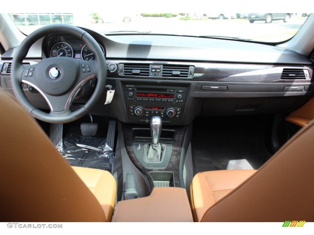 2012 BMW 3 Series 328i Coupe Saddle Brown Dashboard Photo #68641447