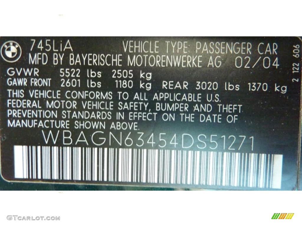 2004 7 Series 745Li Sedan - Oxford Green Metallic / Basalt Grey/Stone Green photo #37