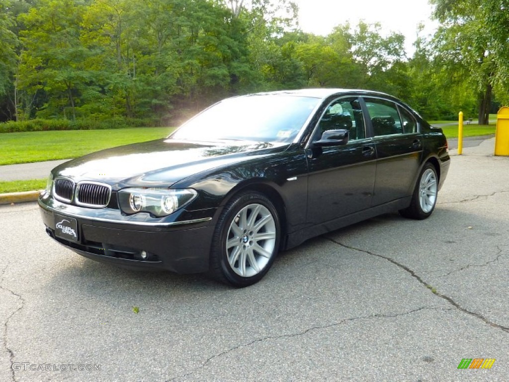 2002 7 Series 745Li Sedan - Black Sapphire Metallic / Black photo #3