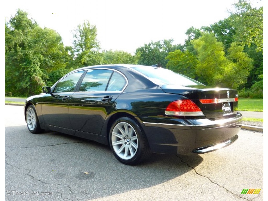 2002 7 Series 745Li Sedan - Black Sapphire Metallic / Black photo #5
