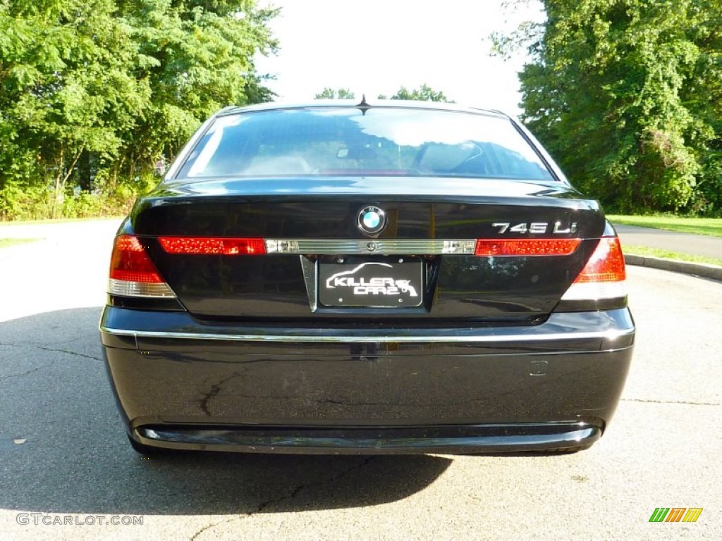 2002 7 Series 745Li Sedan - Black Sapphire Metallic / Black photo #6
