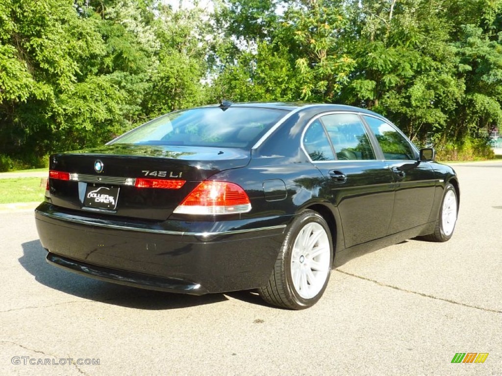 2002 7 Series 745Li Sedan - Black Sapphire Metallic / Black photo #11