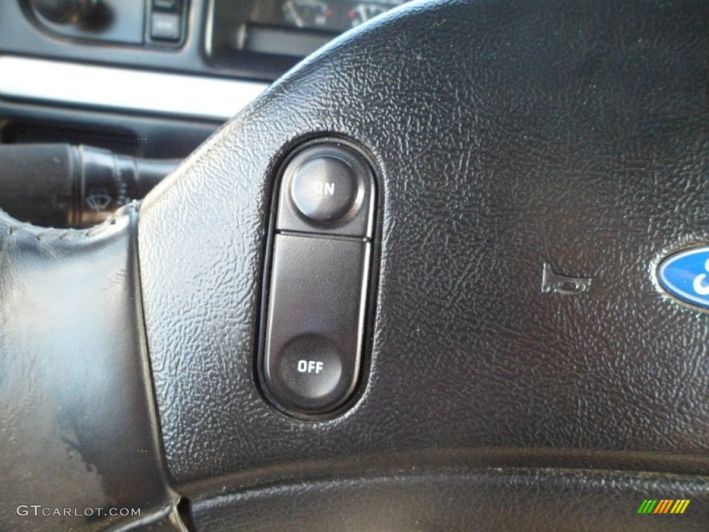 1995 Ford F350 XLT Crew Cab Dually Blue Steering Wheel Photo #68641627