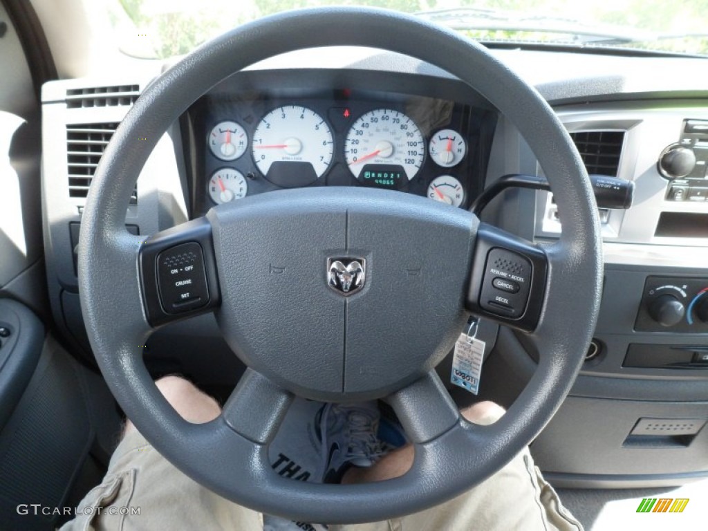 2009 Dodge Ram 2500 Big Horn Edition Quad Cab 4x4 Medium Slate Gray Steering Wheel Photo #68642002