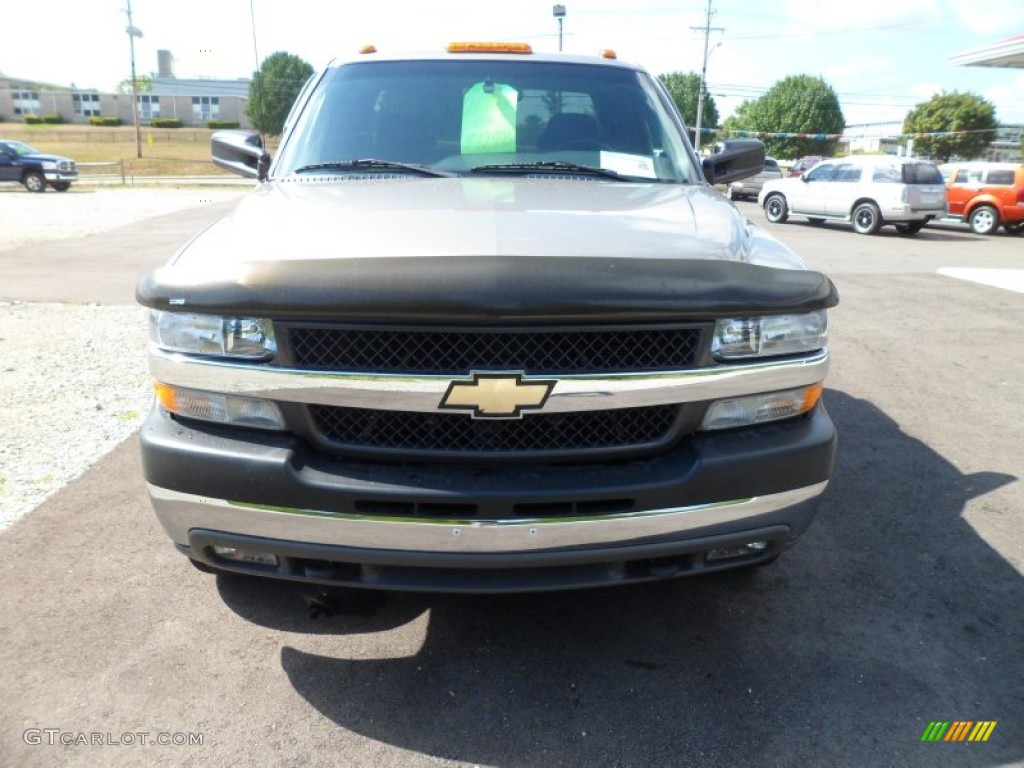 2002 Silverado 2500 LS Extended Cab - Light Pewter Metallic / Medium Gray photo #3