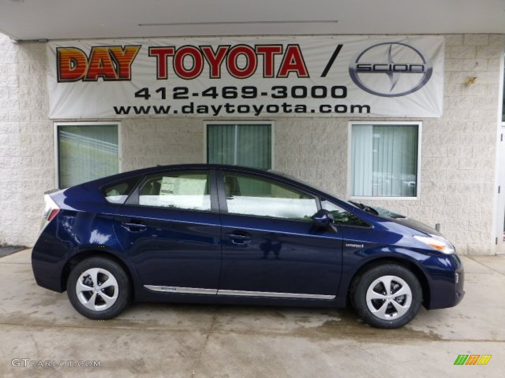 2012 Prius 3rd Gen Two Hybrid - Nautical Blue Metallic / Bisque photo #1