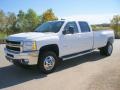 2011 Summit White Chevrolet Silverado 3500HD LTZ Crew Cab 4x4 Dually  photo #5