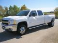 2011 Summit White Chevrolet Silverado 3500HD LTZ Crew Cab 4x4 Dually  photo #7