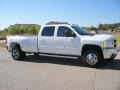 2011 Summit White Chevrolet Silverado 3500HD LTZ Crew Cab 4x4 Dually  photo #8